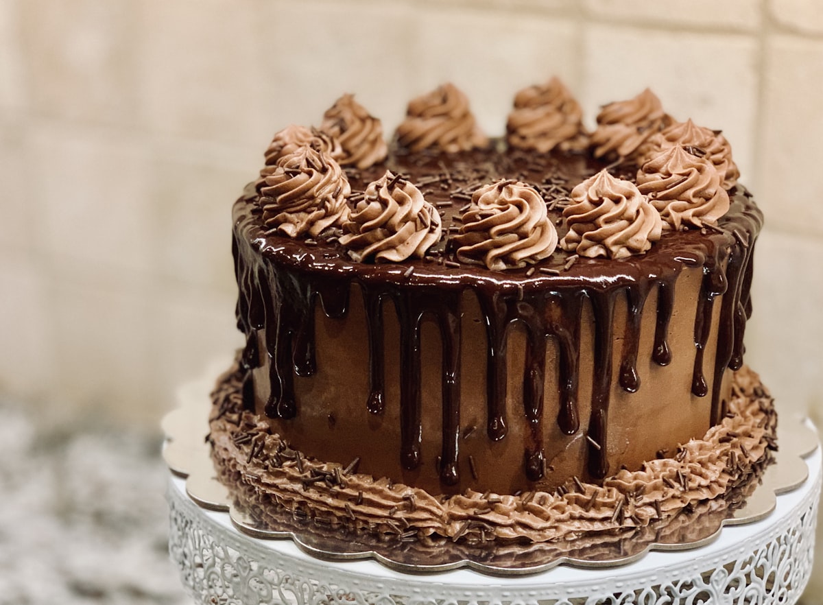 Dense vegan chocolate cake